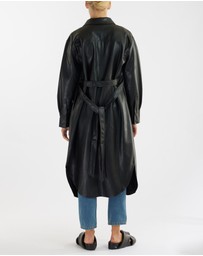 Amelius - Bolt Vegan Leather Shirt Dress