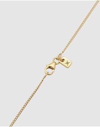 Kuzzoi - ICONIC EXCLUSIVE - Necklace Male Geometric Green Enamel 925 Sterling Silver Gold Plated