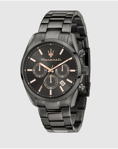 Maserati - Attrazione 43mm Black Stainless Steel Watch