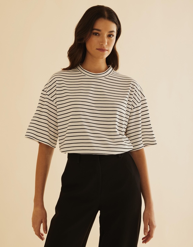 Atmos&Here - Relaxed Stripe Tee