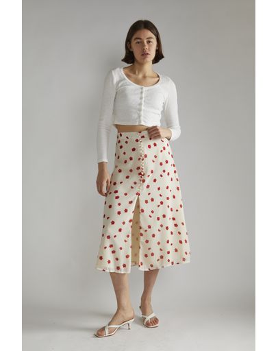 CREAM SPACED FLORAL
