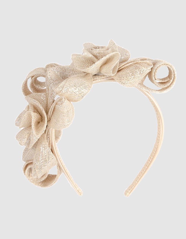 Max Alexander - Sinamay Curls Champagne Fascinator
