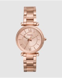 Fossil - Carlie Rose Gold-Tone Analogue Watch