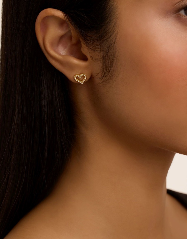 Ted Baker - Amorina Crystal Halo Heart Stud Earrings