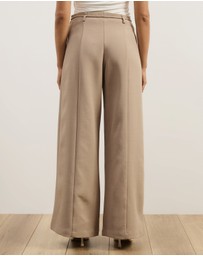 Atmos&Here - Kyra Tie Belt Tailored Pants