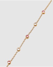 Elli Jewelry - Bracelet Hand Chain Crystals 925 Sterling Silver Gold-plated