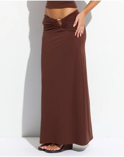 Dazie - Syler Metal Ring Midi Skirt