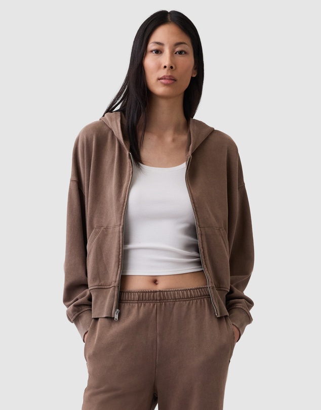 GAP - VintageSoft Terry Zip Hoodie