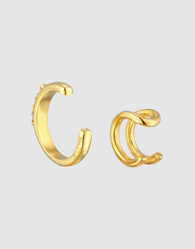 Haze & Glory - ICONIC EXCLUSIVE - Earrings Glam Earcuff Set in 925 Sterling Silver Gold Plated