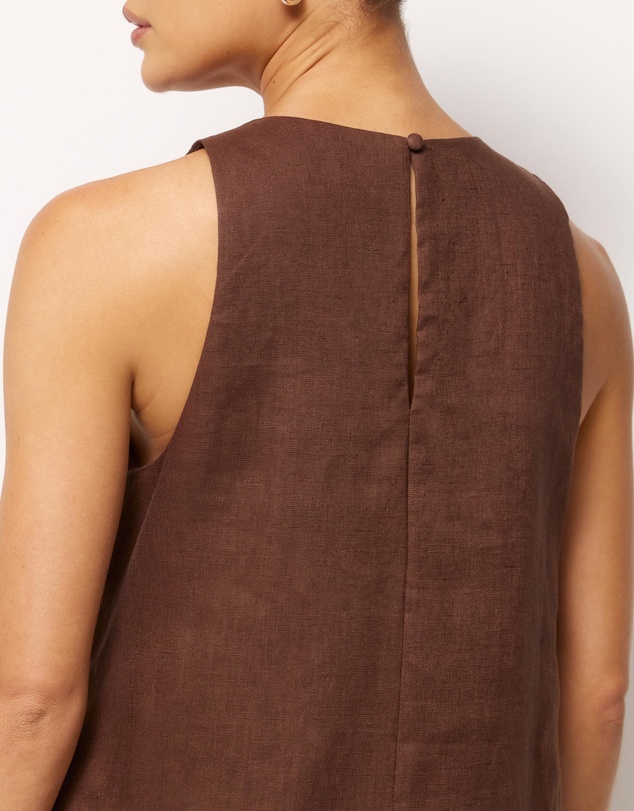 AERE - Lila Linen Shift Mini Dress