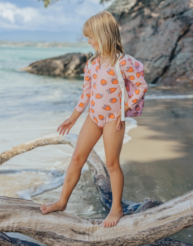 Crywolf - LONG SLEEVE SWIMSUIT Strawberry Splash
