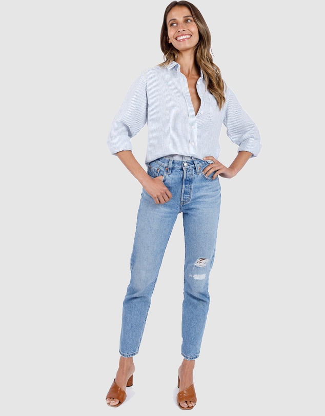 CAMIXA - Rina Striped Linen Shirt