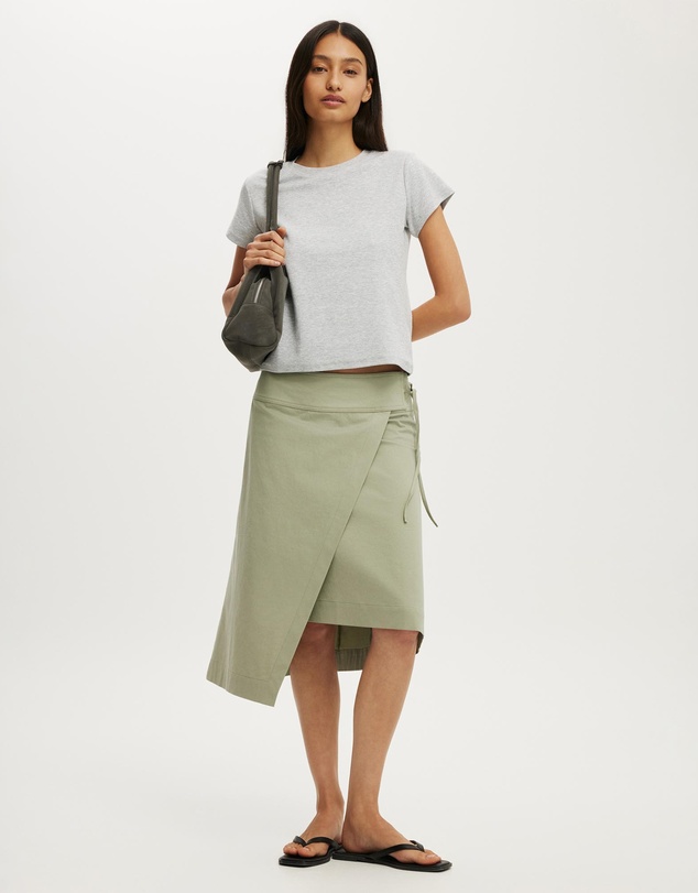 Cotton On - Lexi Utility Wrap Midi Skirt