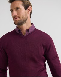 Oxford - Basic V-Neck Pure Wool Pullover
