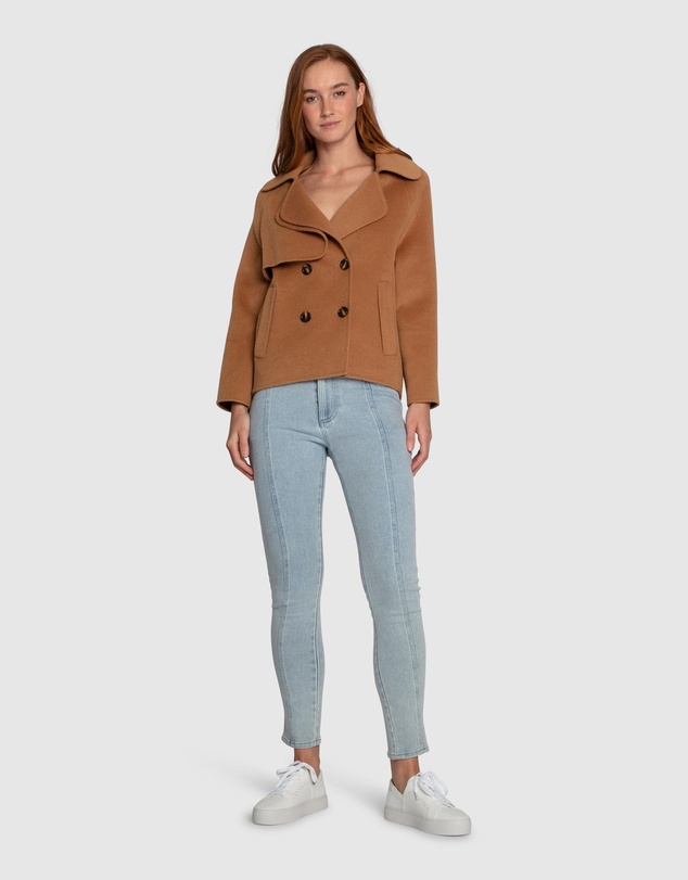 Belle & Bloom - I'm Yours Wool Blend Peacoat