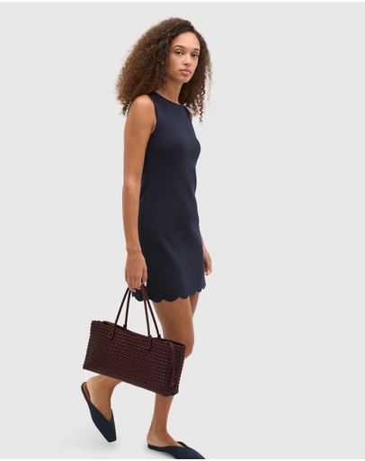 Seed Heritage - Scallop Crepe Knit Mini Dress