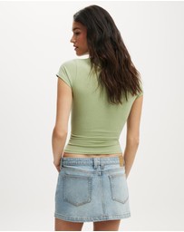Cotton On - Micro Low Denim Skirt