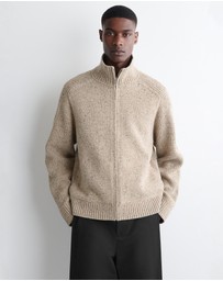COS - Donegal-Effect Wool Zip-Up Cardigan