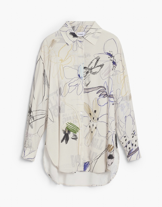 Desigual - Fluid collage shirt