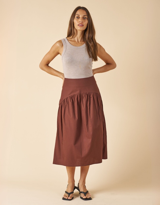 CAMIXA - Mare Cotton Midi Skirt