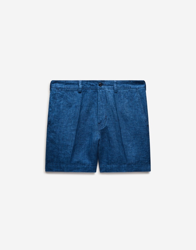 Calibre - Washed Linen Shorts Indigo