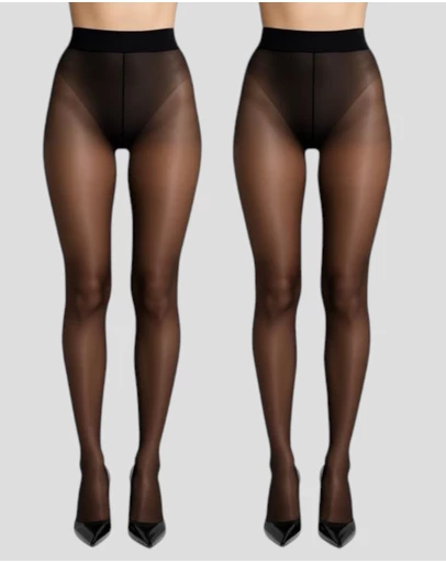 High Heel Jungle - 15 Denier Glazed Finish Tights- Luminous 2pack