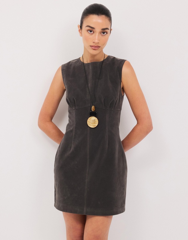 Calli - Maslow Faux Suede Mini Dress