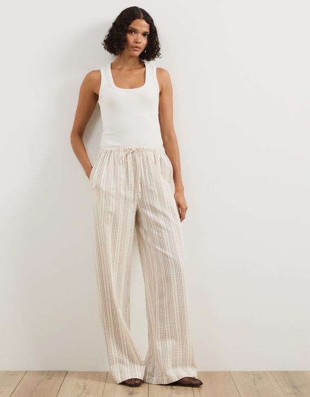 Atmos&Here - Tenley Stripe Wide Leg Pants