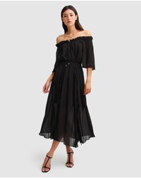 Belle & Bloom - Amour Amour Ruffled Midi Dress
