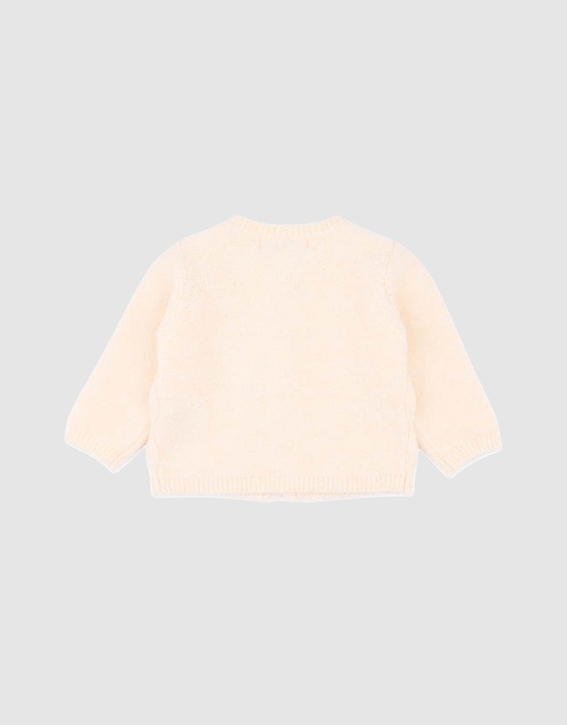 Bebe by Minihaha - Girls Cream Pointelle Cardigan - Babies