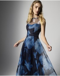 Montique - Christiana Printed Organza Dress