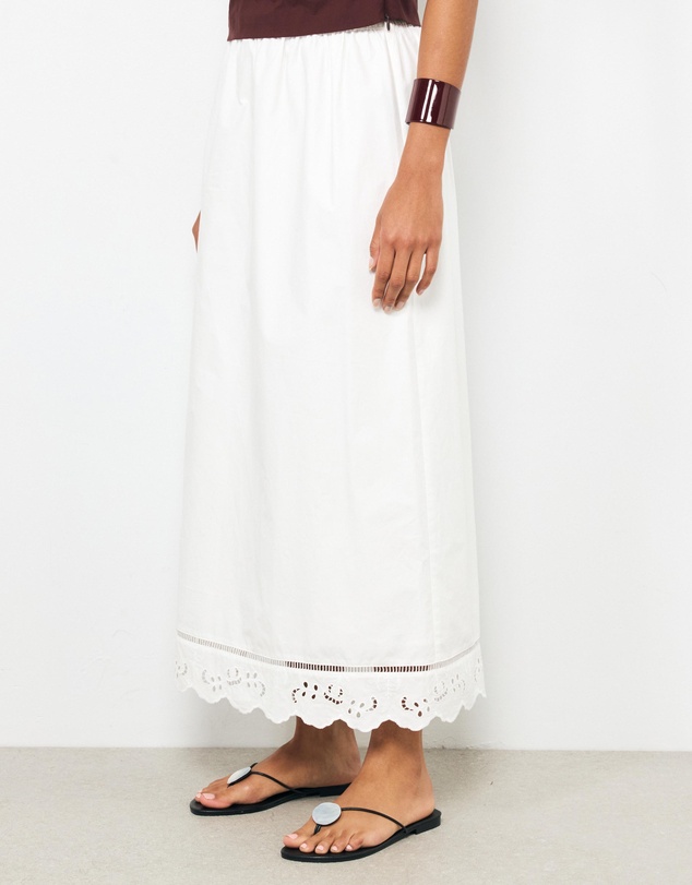 AERE - Bonnie Lace Trim Maxi Skirt