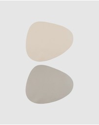 Lilly + Dash - Dog & Cat Asymmetric Placemats - Sand & Slate