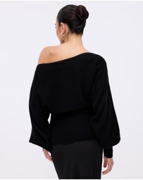 Minima Esenciales - Oriel Off Shoulder Knit Top