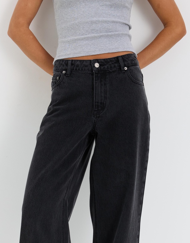 Calli - Cara Cinch Waist Mid Rise Relaxed Jeans