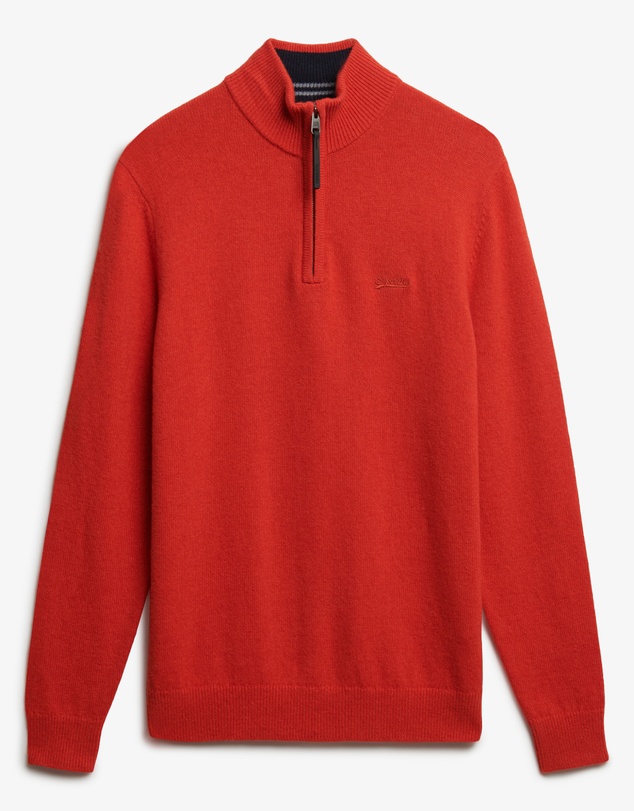 Superdry - Wool Blend Half Zip Slim Fit Jumper