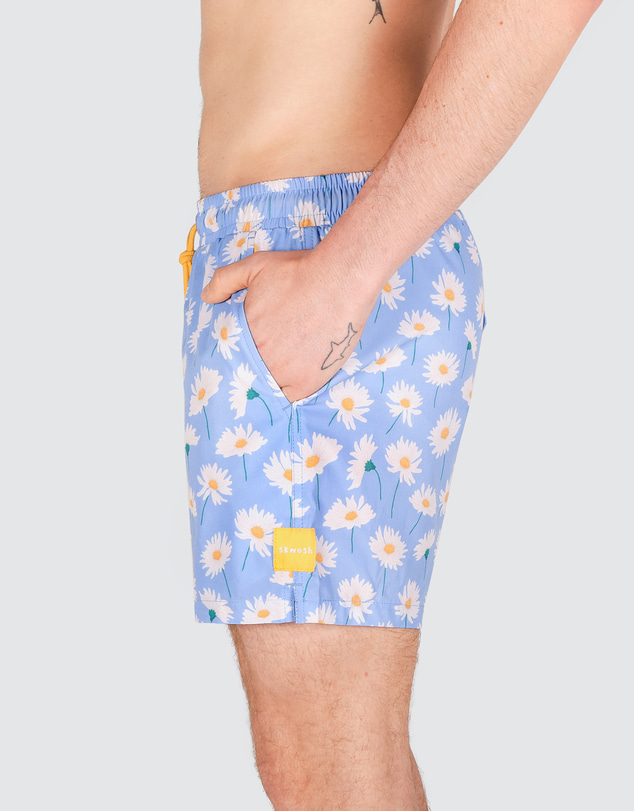Skwosh - Daisy Baby Men's Eco Swim Shorts in Light Blue