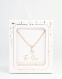 Lovisa - Gold Plated Cubic Zirconia Letter L Necklace