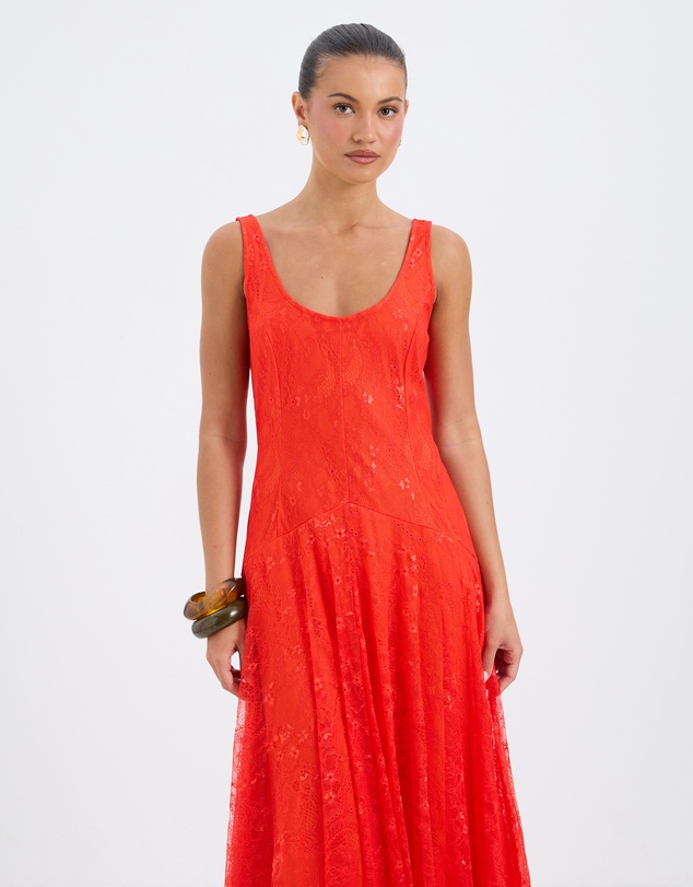 Calli - Penny Lace Midi Dress