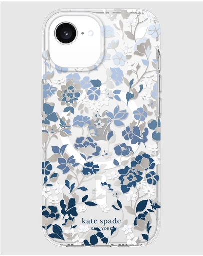 Kate Spade - Kate Spade Flowerbed Blue MagSafe Case for iPhone 17e / 16e / 15 / 14 / 13
