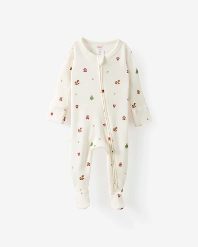 Cotton On Kids - Littlie Organic Long Sleeve Zip Romper