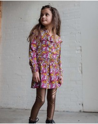 Quapi - Kae Long Sleeve Floral Dress - Kids-Teens