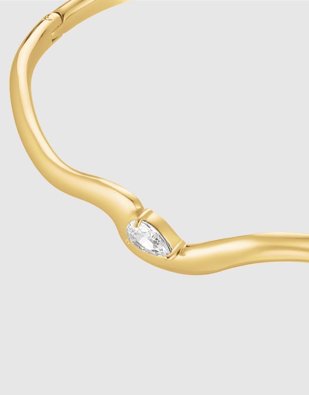 Rosefield - Marquise Wave Gold-Tone Bangle