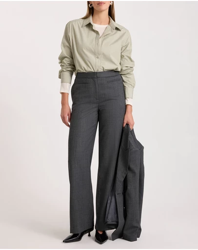 David Lawrence - Domini Pinstripe Wide Leg Pants
