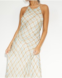 Dazie - Soiree Check Halter Dress