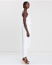 Shona Joy - Draped Cocktail Frill Dress