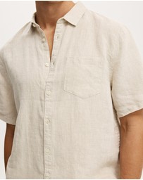 Cotton On - Relaxed Linen Short Sleeve Shirt