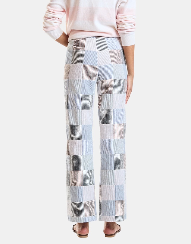 Cynthia Rowley - Seersucker Madras Cropped Trouser