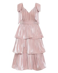 City Chic - Plus size Betty Bow Midi Dress - pink champagne