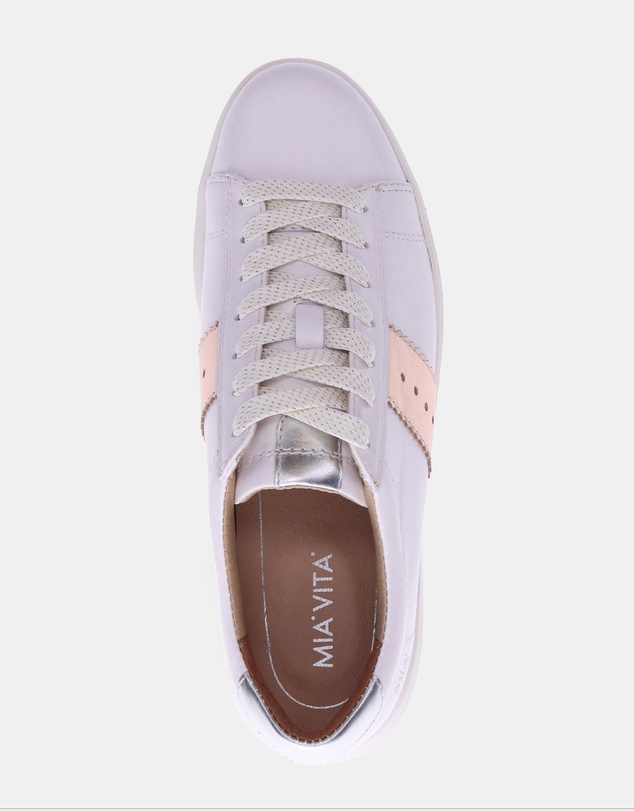 Mia Vita - Brooklyn Lace-Up Casual Sneaker - White